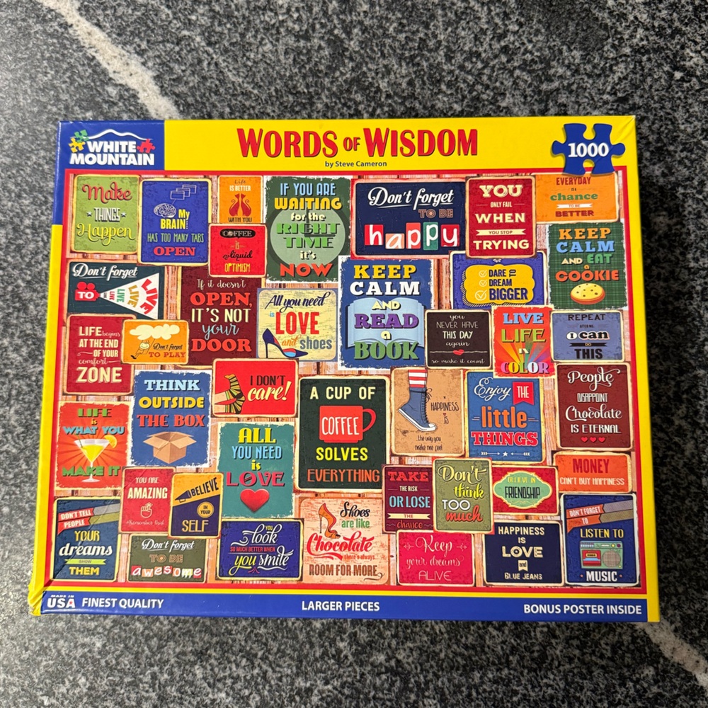 WORDS OF WISDOM PUZZLE 🧩  1000 PEICES